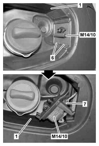 Как открыть лючок бензобака мерседес