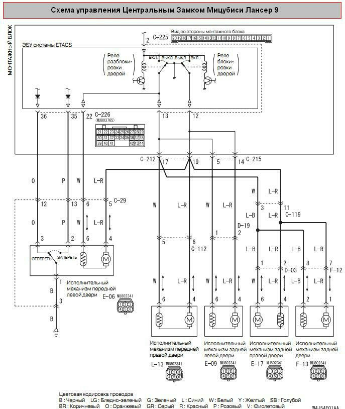 Схема mitsubishi lancer 9
