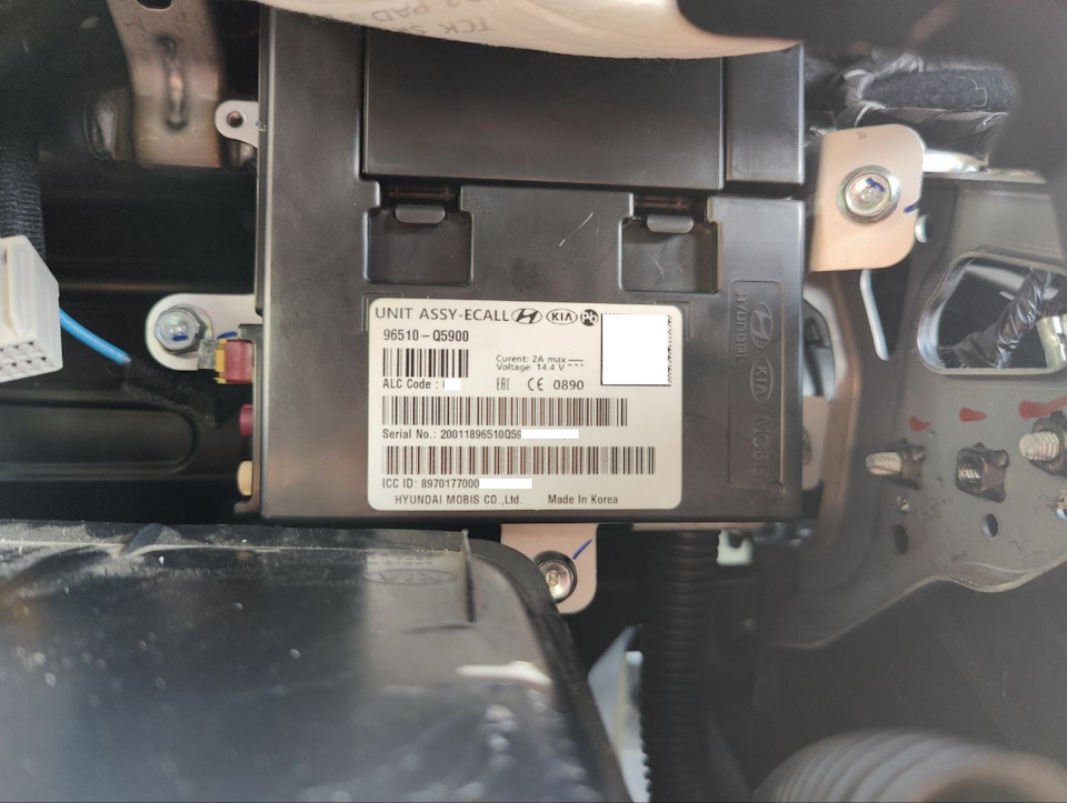 Замена аккумулятора в блоке e-call — KIA Seltos, 1,6 л, 2019 года ...
