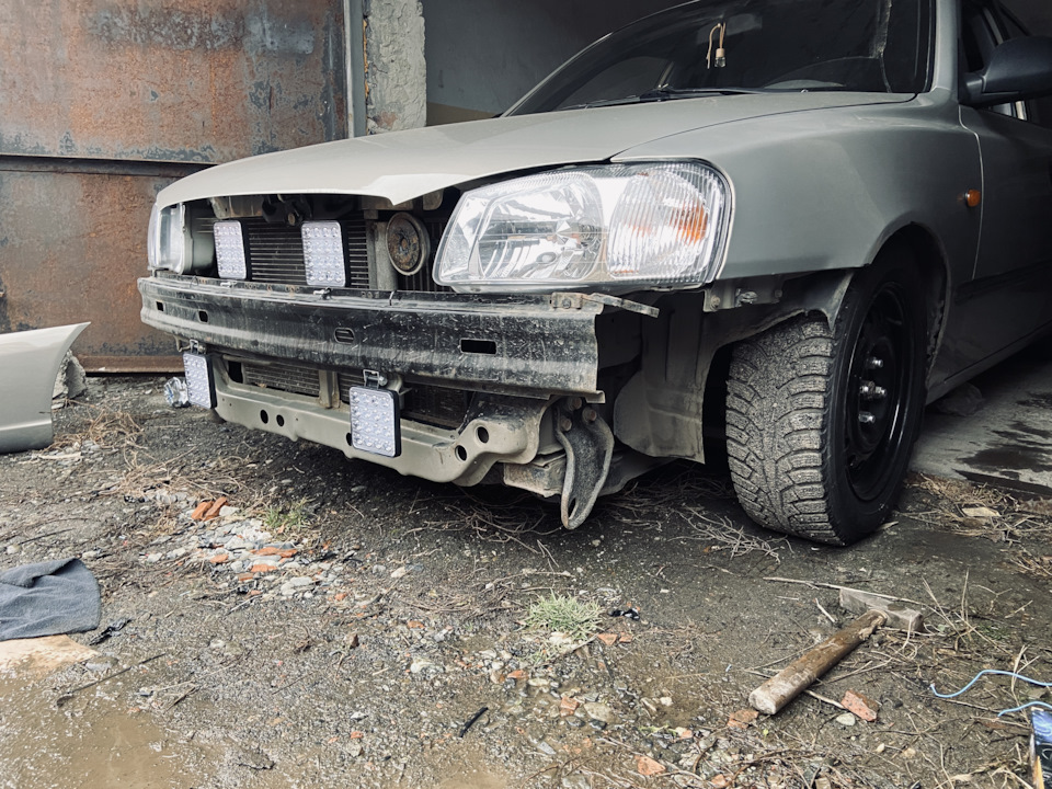 Установка ФСО на акцент от дальнего света — Hyundai Accent (2G), 1,5 л ...