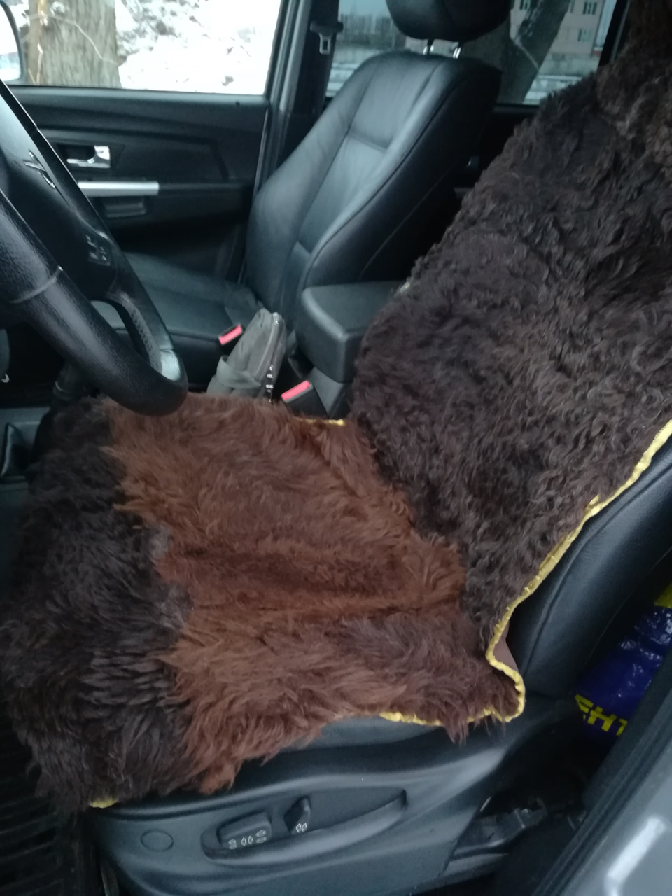 Меховые накидки на сиденья своими руками — УАЗ Patriot, 2,7 л, 2016 ...