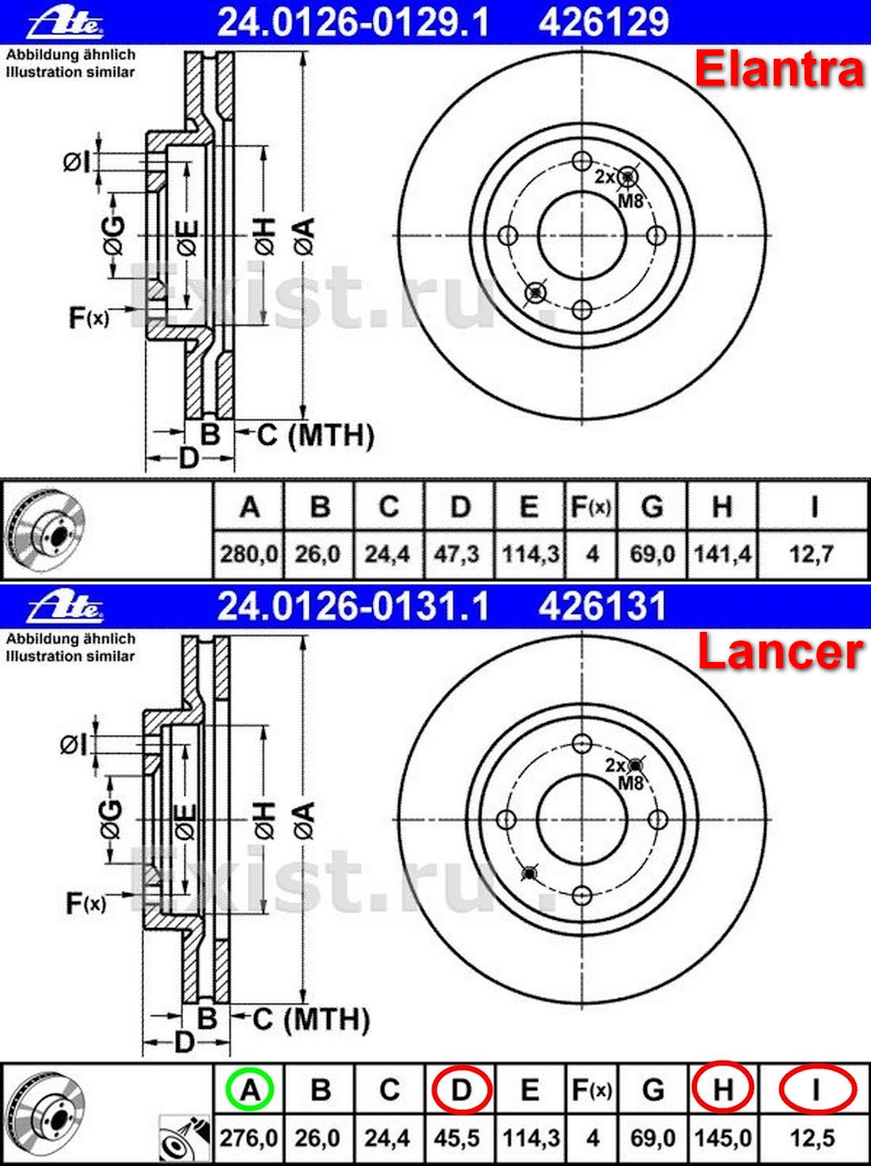 Запчасти на фото: 24012601291, 24012601311. Фото в бортжурнале Hyundai Elantra (3G)