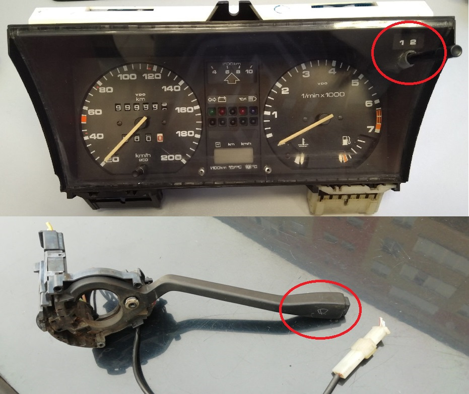 Вот такая приборка и переключатель — Volkswagen Golf Mk2