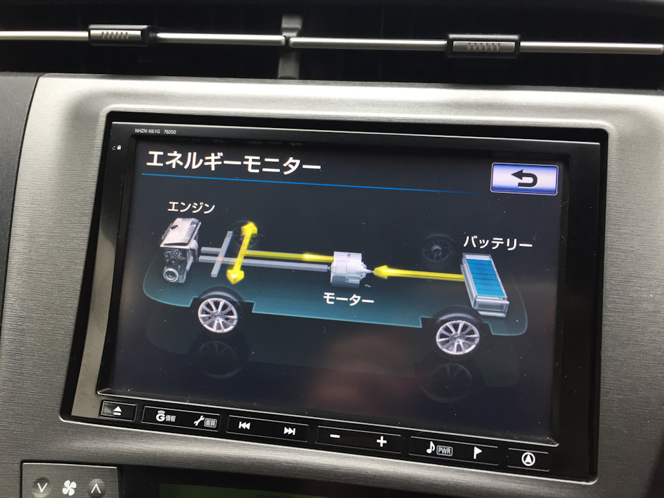 Магнитола NHZN-X61G — Toyota Prius (30), 1,8 л, 2012 года