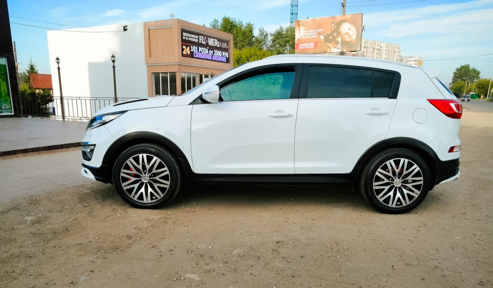 Новая резина на лето 265 45 r19 — KIA Sportage (3G), 2 л, 2012 года ...
