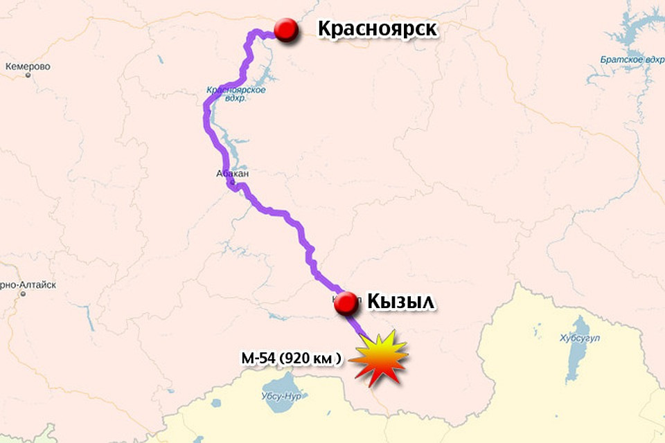 Маршрут абакан новосибирск на машине карта