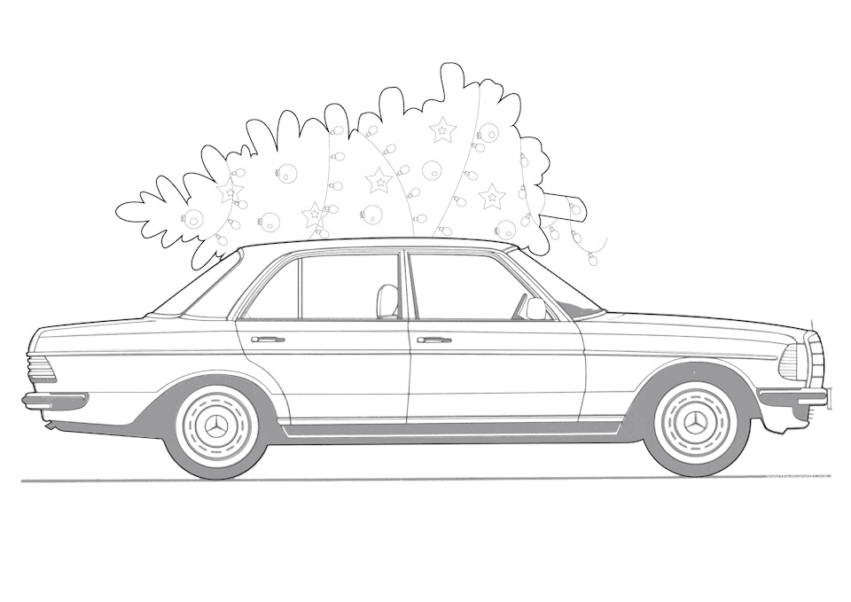 Mercedes w140 рисунок