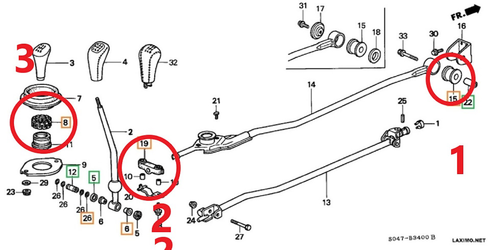 Схема запчастей honda