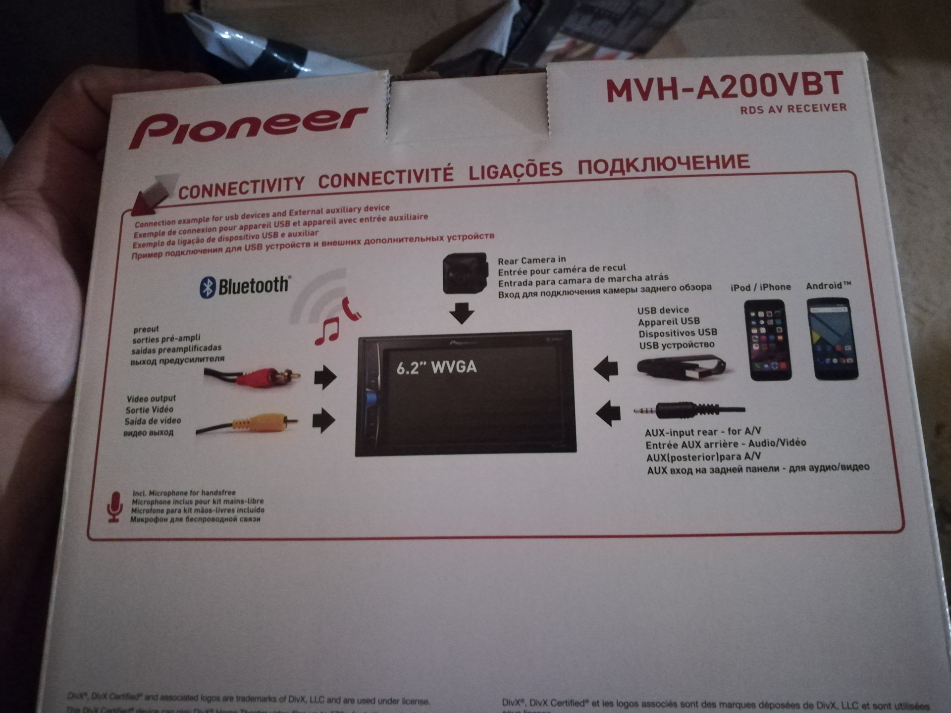 mvh a200vbt pioneer микрофон