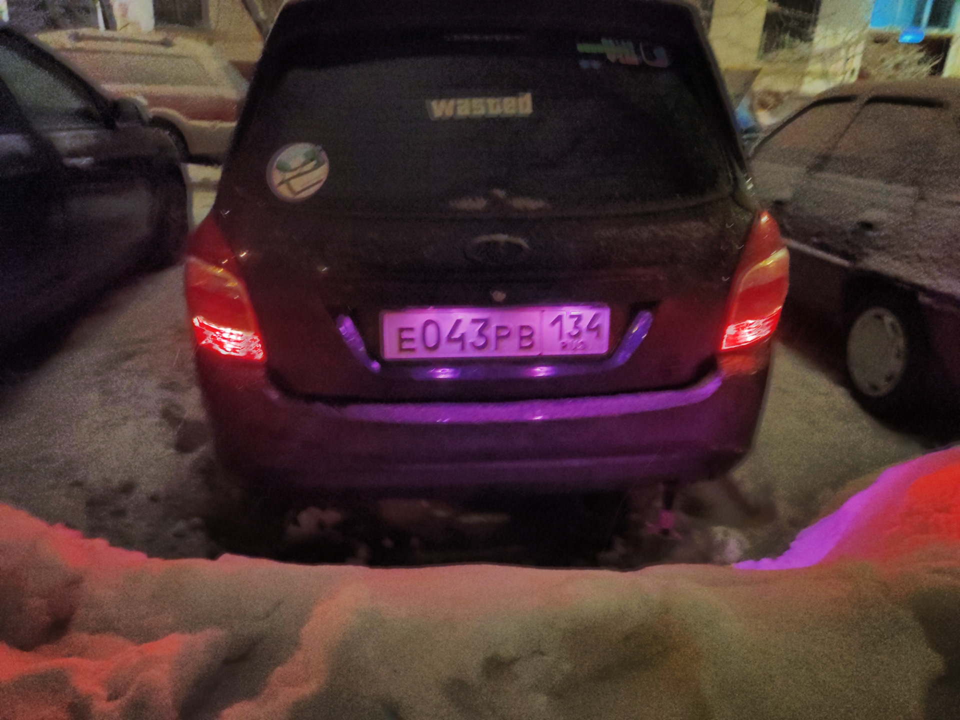 Новые лампы в подсветку номера — Lada Калина 2 универсал, 1,6 л, 2014 ...