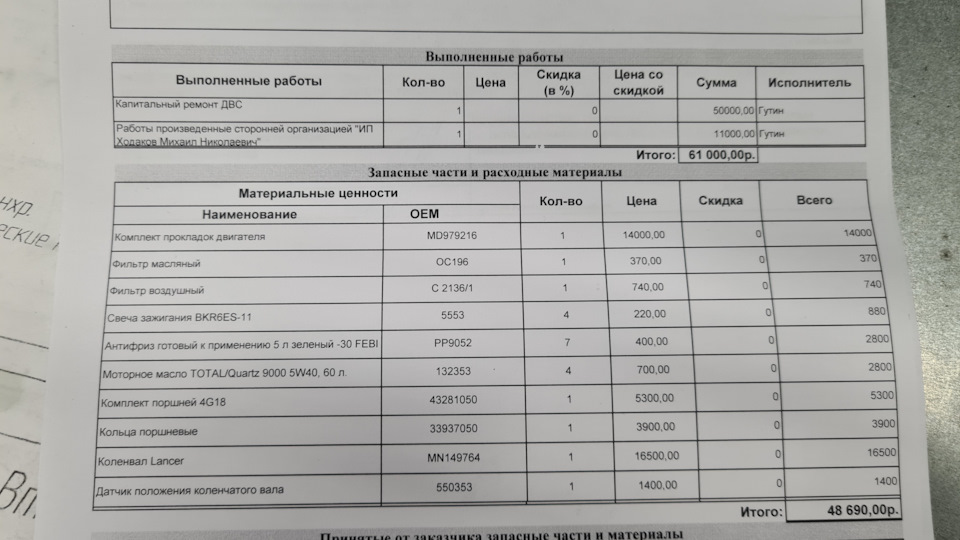43281050 поршни без колец на 4 цил. MITSUBISHI 4G18 1,6 16V d76.50 +0. ...