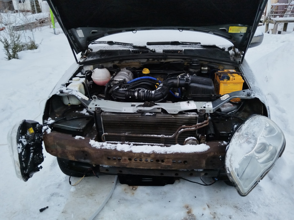 Съемная рамка радиатора — Chevrolet Niva GLX, 1,7 л, 2012 года | своими ...