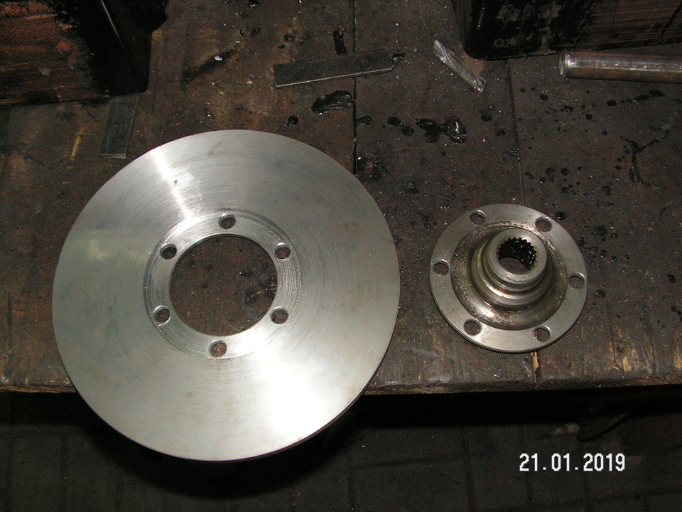 Изготовил центральный тормозной диск. — Самодельный минитрактор, 1,5 л ...
