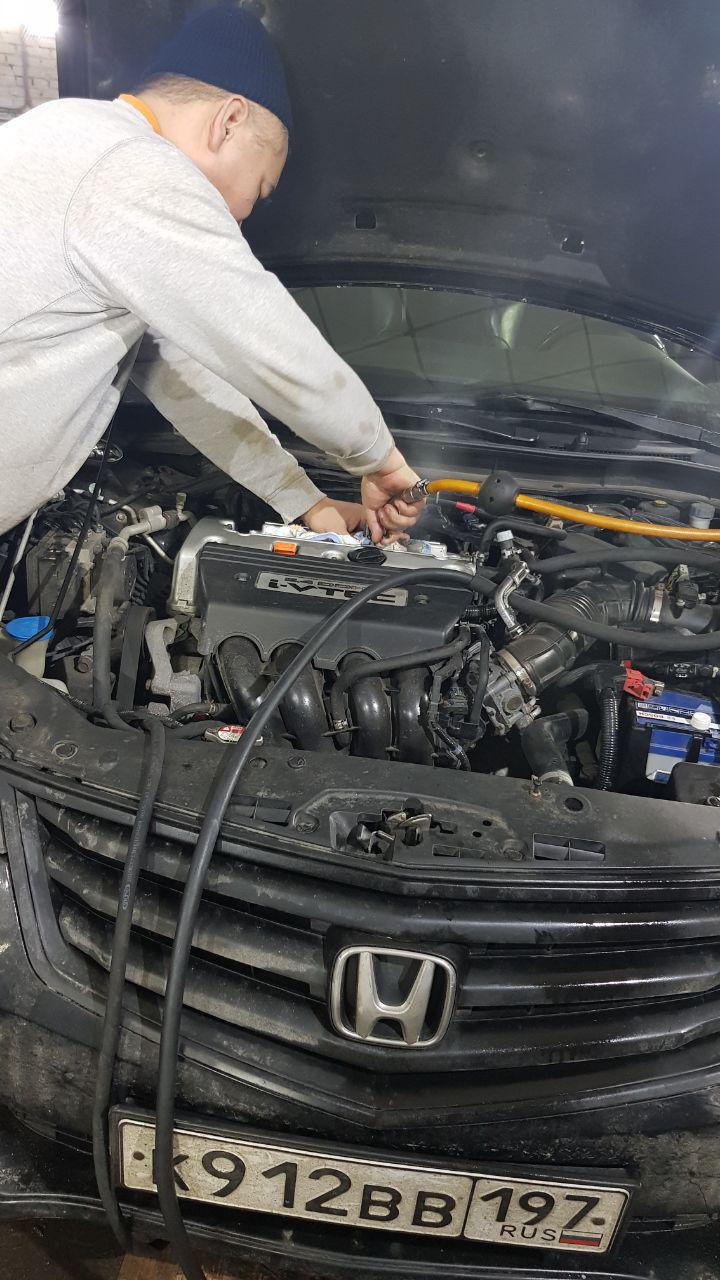 продули цилиндры. — Honda Accord (8G)