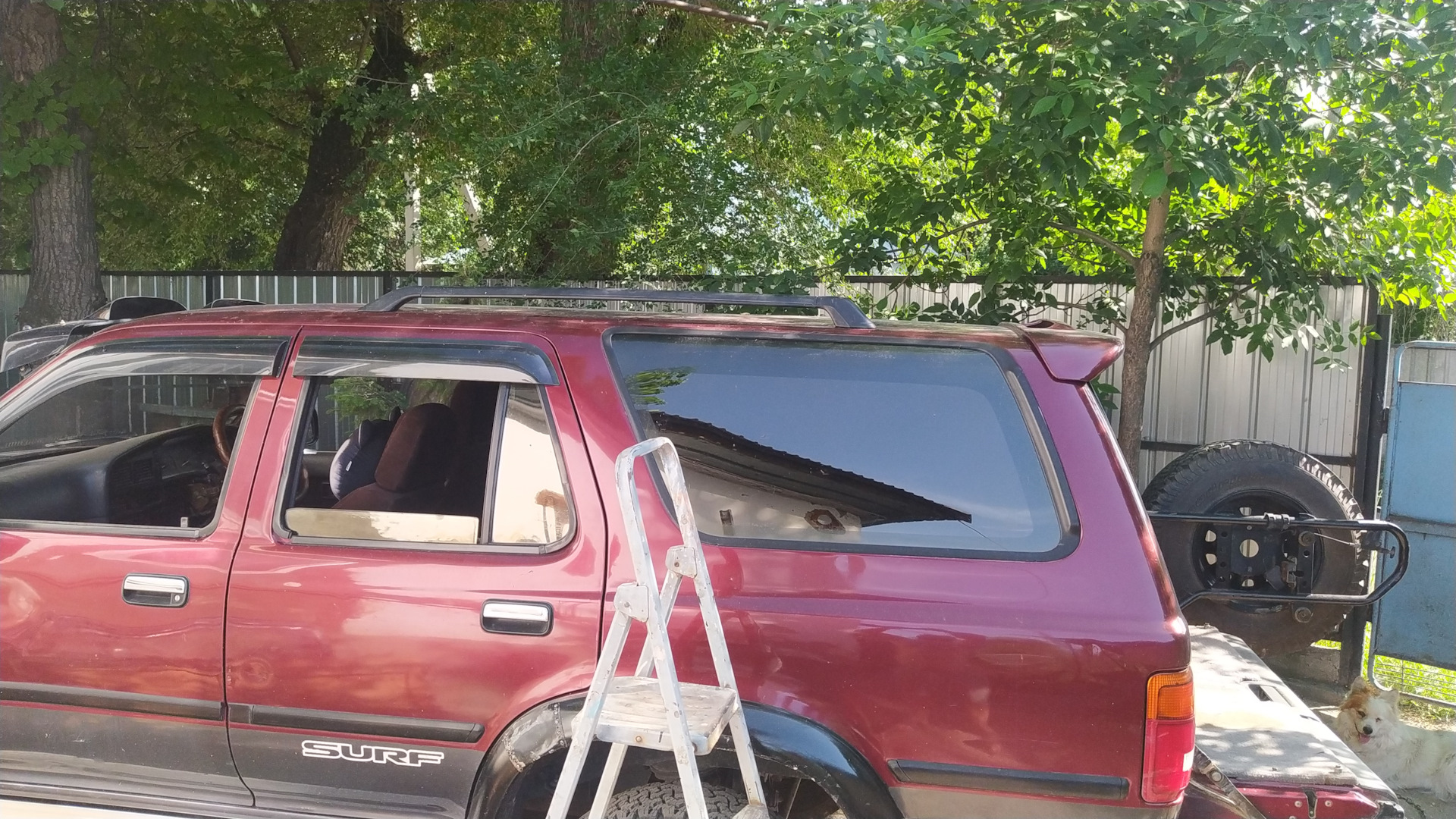 Установка рейлингов — Toyota Hilux Surf (2G), 3 л, 1993 года | своими ...