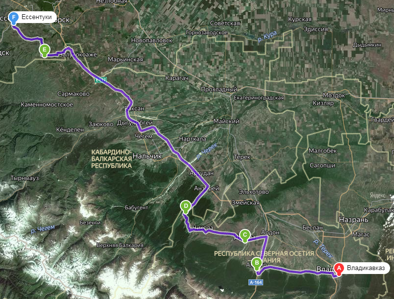 Чегем расстояние. Дорога от Владикавказа до Ессентуков. Маршруты по Кавказу. Маршрут по Кавказу на машине. Пост между Осетией и Кабардой.