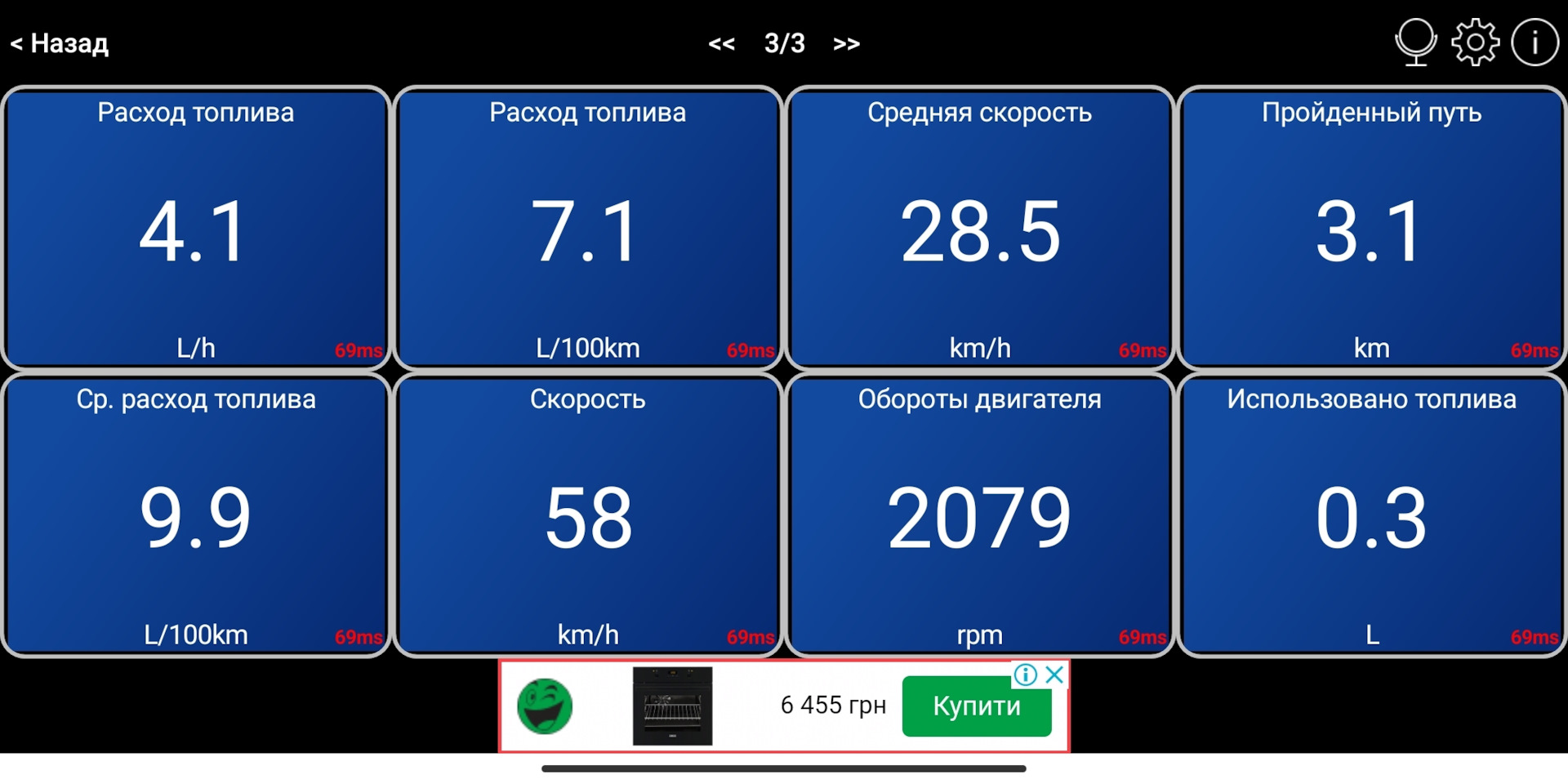 Равны ли показания Car Scanner показаниям расхода топлива БК? — Mazda 6  (1G) GG, 1,8 л, 2006 года | другое | DRIVE2