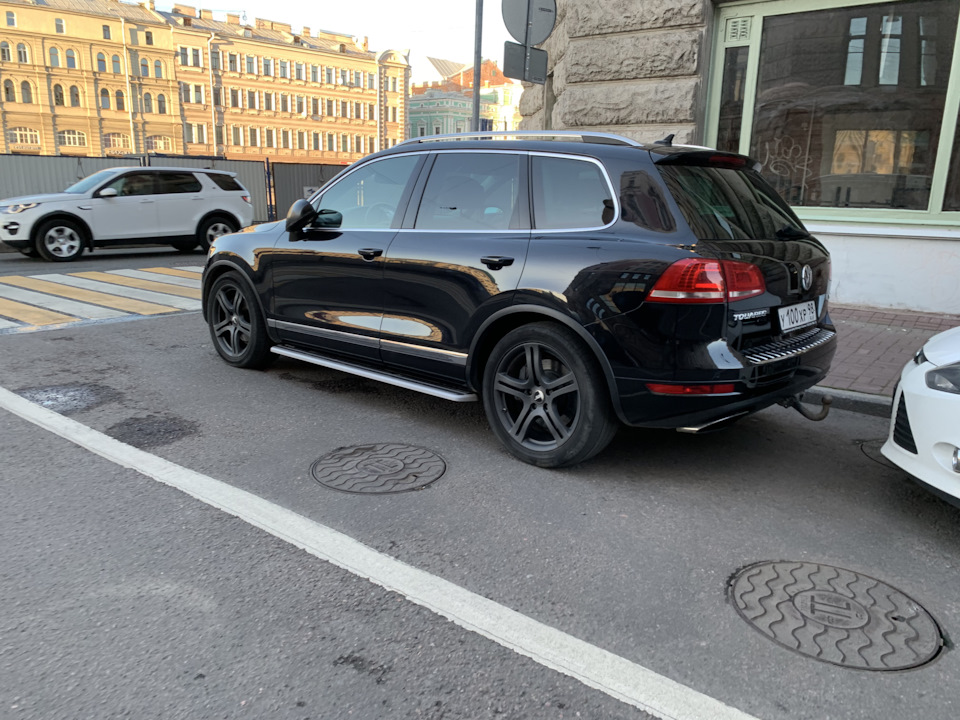 Тормоза задние, колодки ручника и ТО — Volkswagen Touareg (2G), 3 л ...