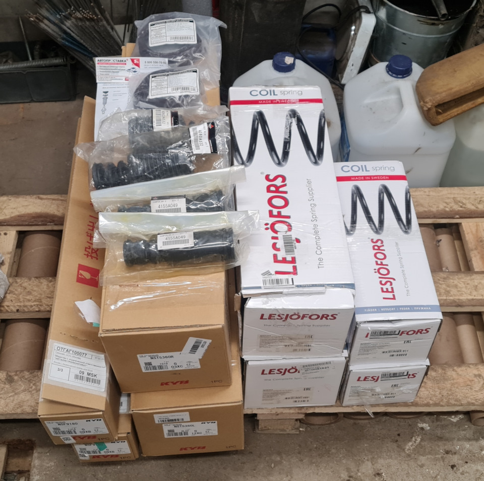 Подвеска asx Амортизаторы KYB NST, NSF, пружины LESJOEFORS усиленные ...