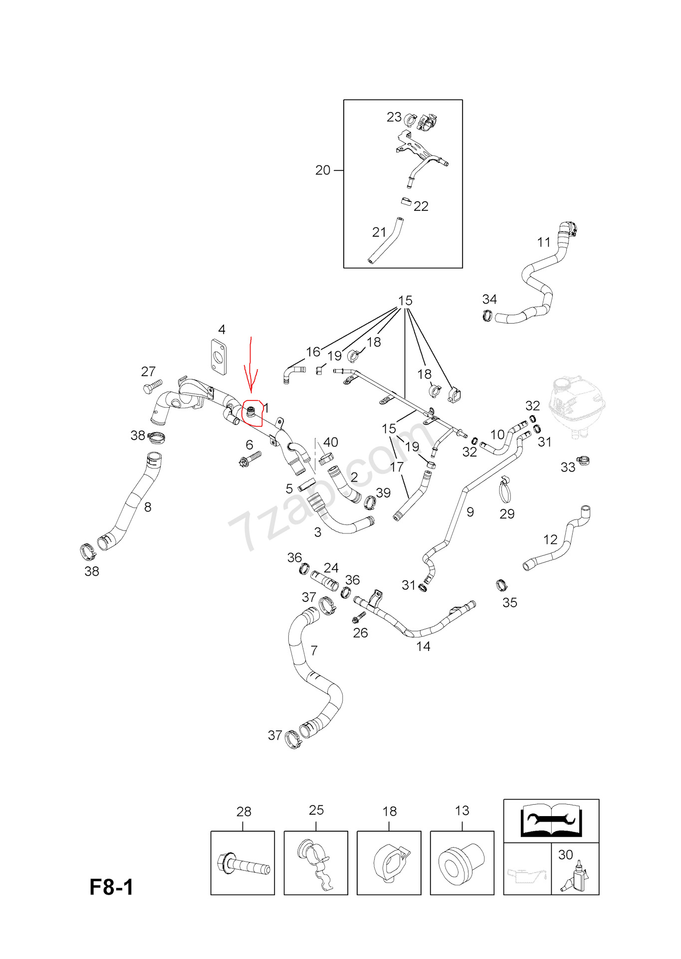 Болт системы охлаждения z19dth — Opel Signum, 1,9 л, 2007 года ...