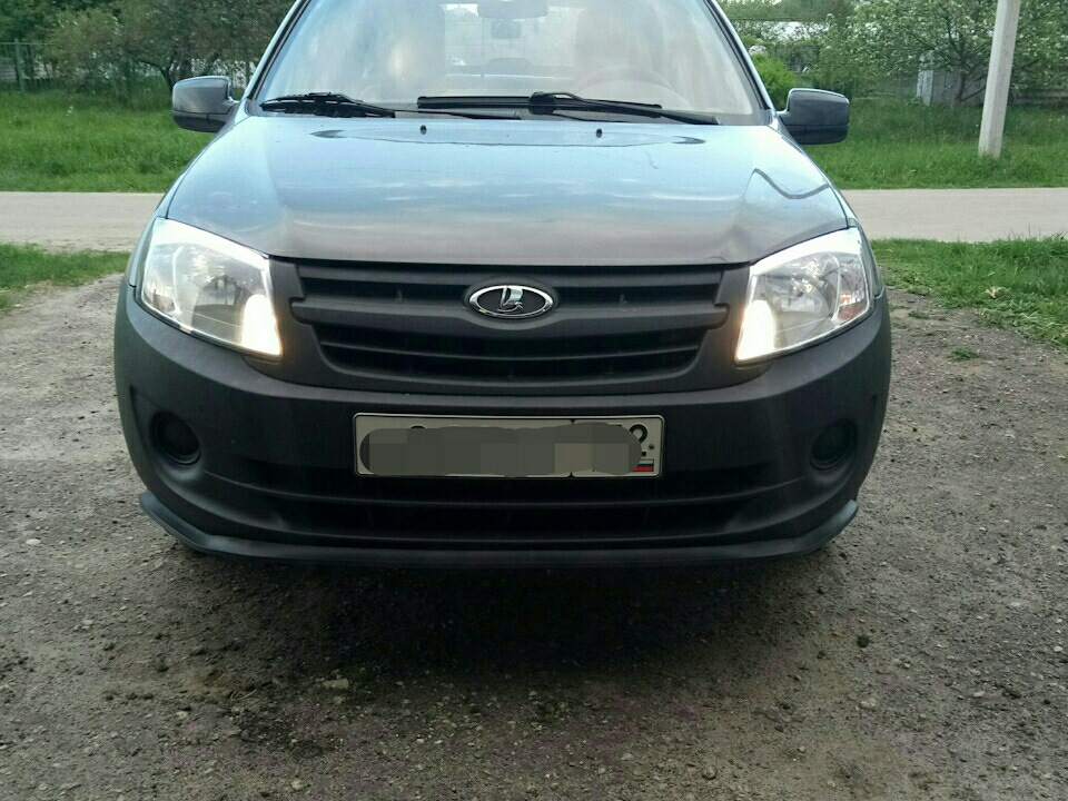 Губа на бампер! — Lada Гранта (1G), 1,6 л, 2013 года | тюнинг | DRIVE2