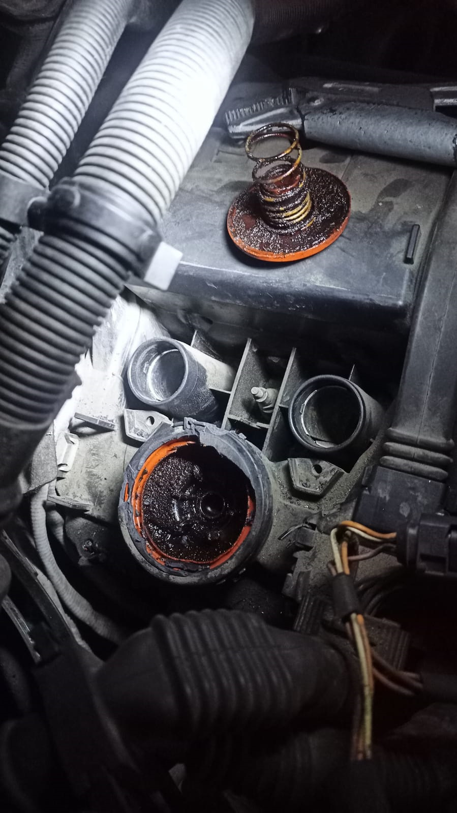 🔵 26…Чистка клапанов Анаса, замена КВКГ, чистка сеток Ванос. — BMW 5 ...