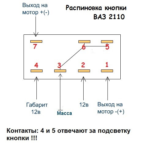 Схема проводки стеклоподъемников 2114