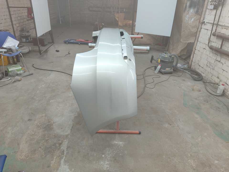 Окраска бампера учеником СТО ОНС в рамках обучения — СТО Николая ...