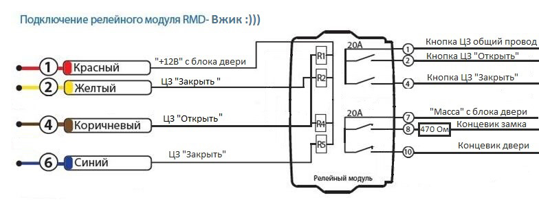 Релейный модуль pandora rmd 5m схема подключения