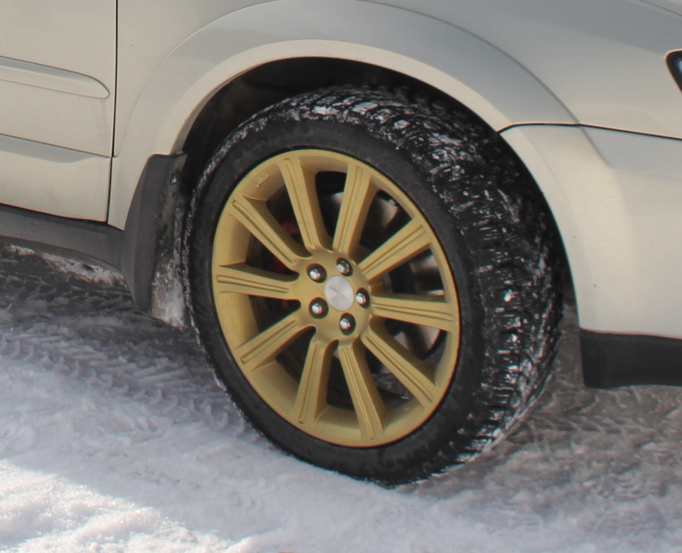 Шины зимние шипованные Sunny 225/45 R18, литые диски Subaru STI 7,5Jx18 ...