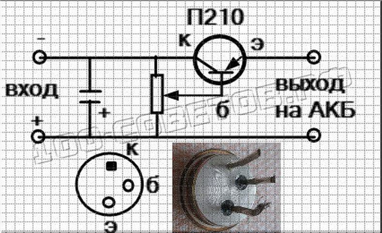 Схема устройства транзистора