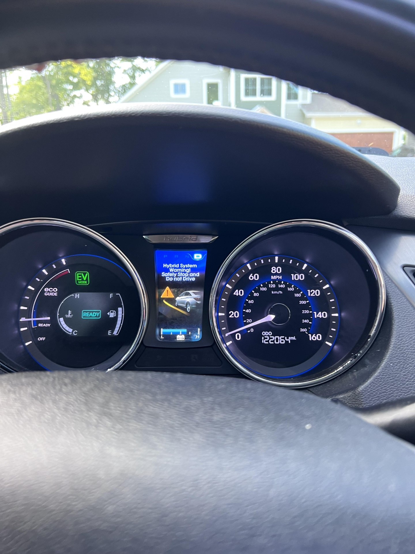 Check Hybrid System — Hyundai Sonata VI (YF), 2,4 л, 2013 года