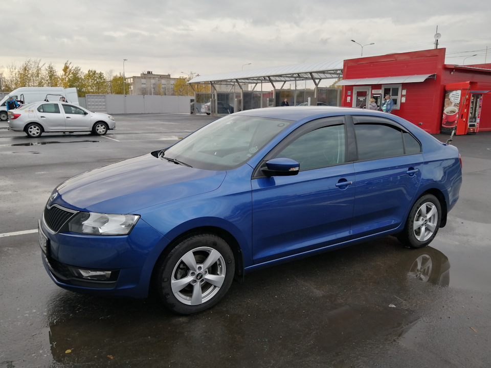 Тонировка Skoda Rapid синий