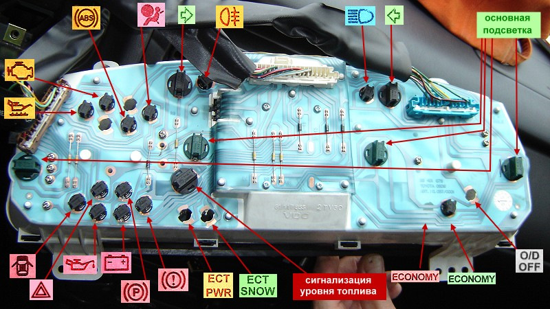 Не работает тахометр тойота калдина