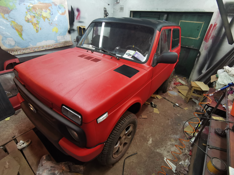 Покраска нивы фото Покраска в раптор - Lada 4x4 3D, 1,6 л, 1985 года кузовной ремонт DRIVE2