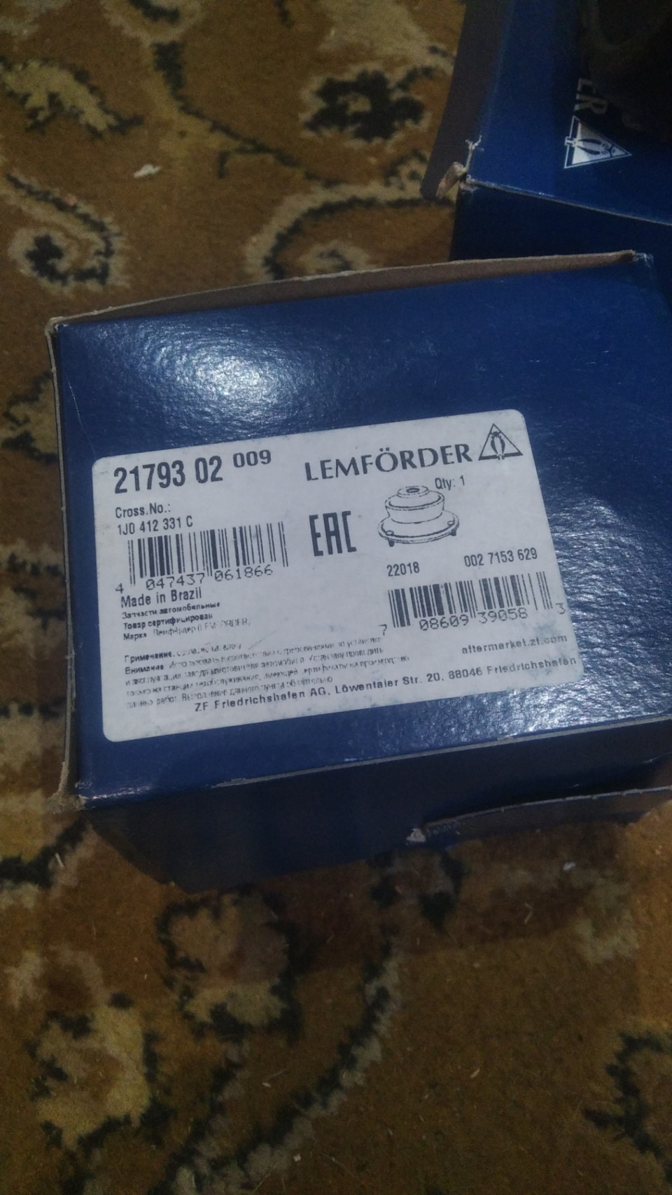 2179302 Опора стойки амортизатора LEMFORDER | Запчасти на DRIVE2