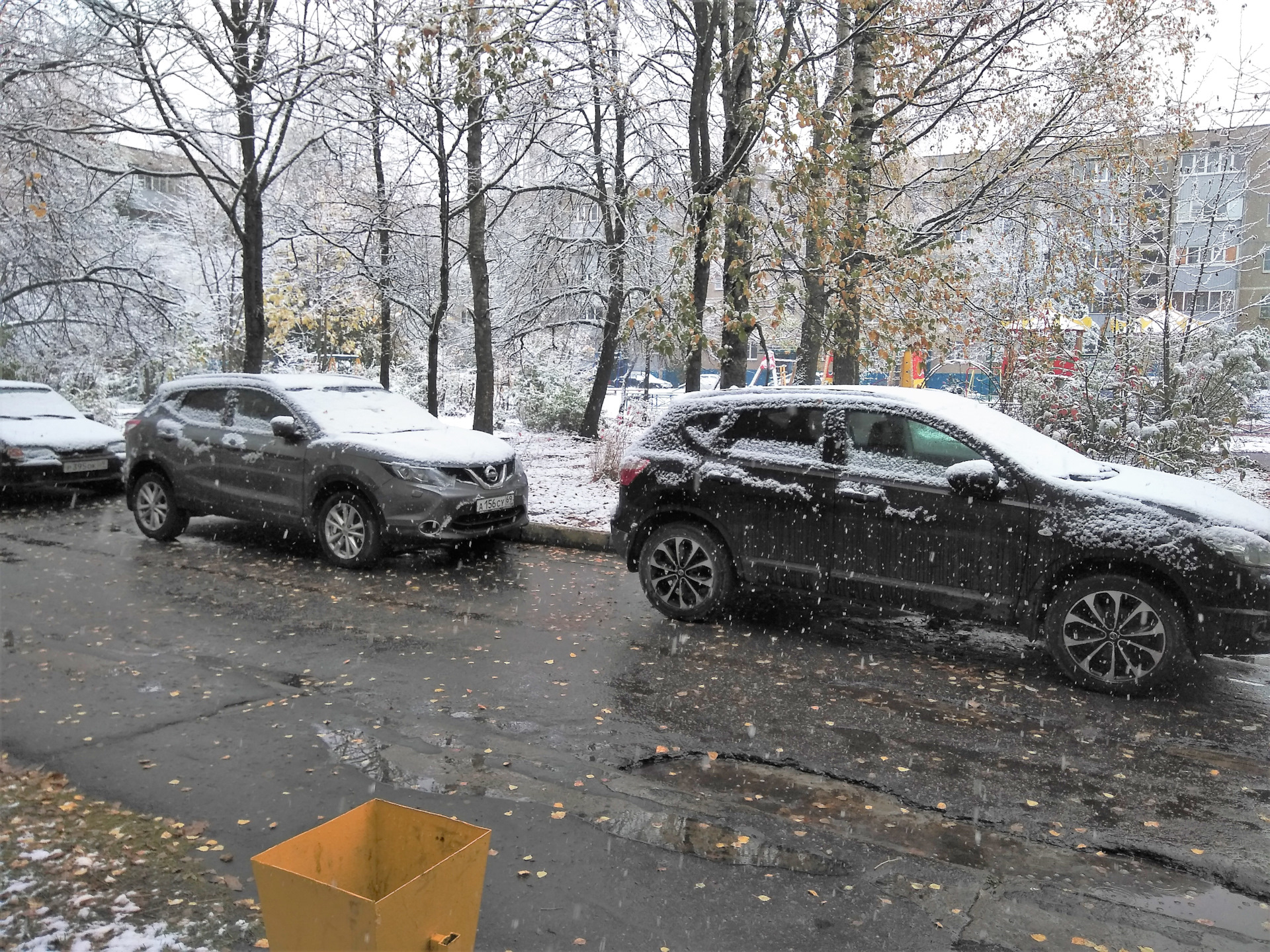 Во дворе белым бело сколько