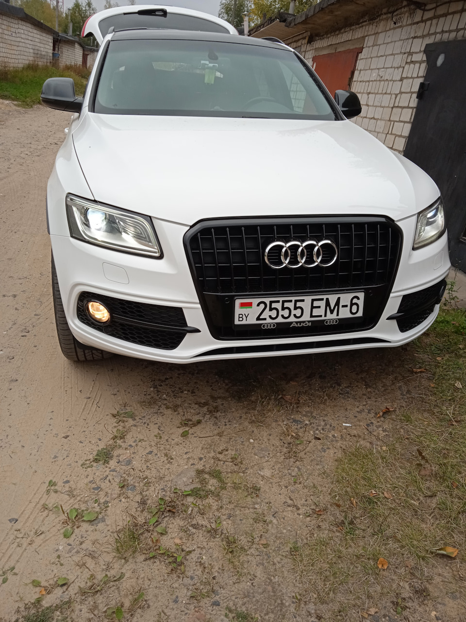LED лампы в противотуманные фары Ауди Ку 5 — Audi Q5 (1G), 2 л, 2014 ...