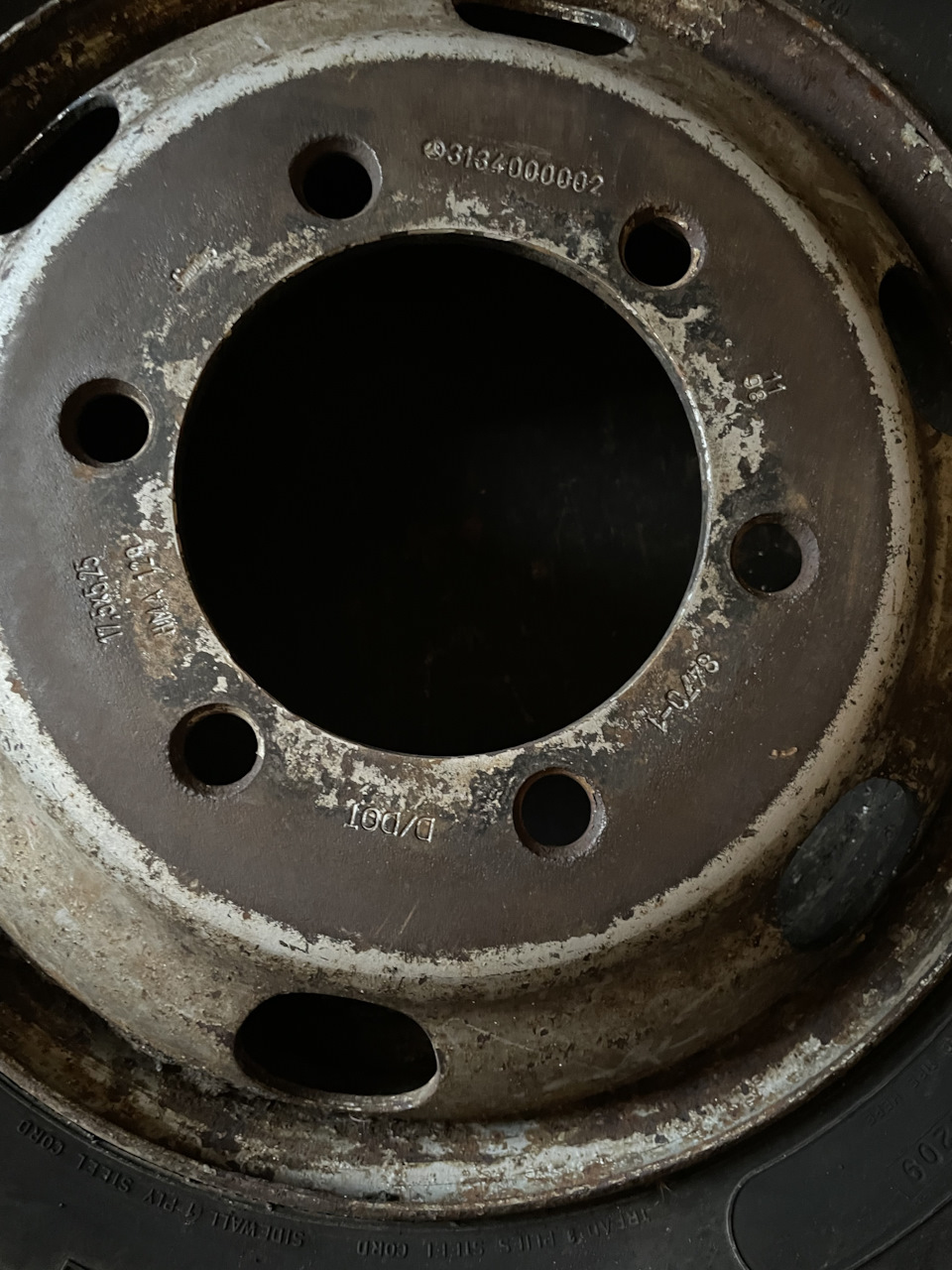 Параметры родного колеса — Mercedes-Benz Vario, 4,2 л, 1999 года ...