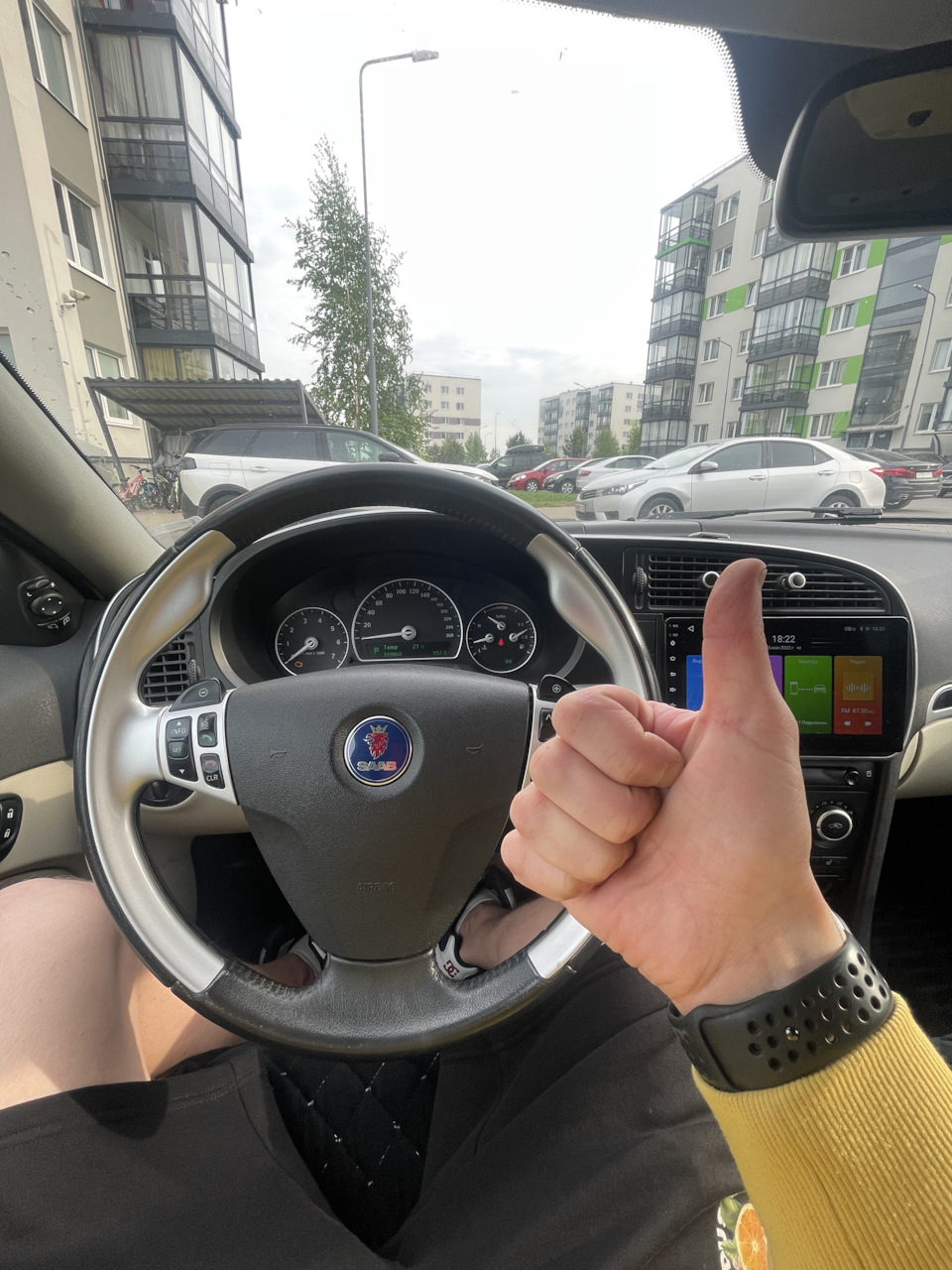 Настройка форсунок стеклоомывателей — Saab 9-3 (2G), 2 л, 2008 года ...