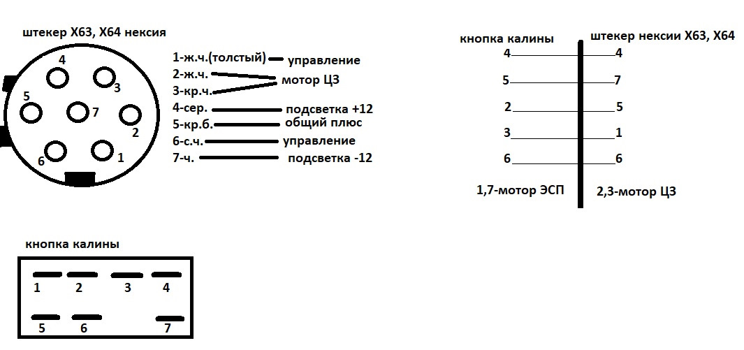 Схема блока управления стеклоподъемниками дэу нексия