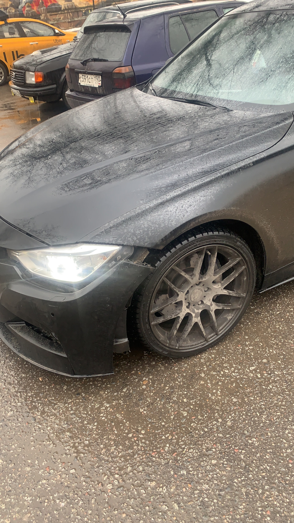 Не внимательность, или забыл что такое низкая машина 29.02.2022 — BMW 3  series (F30), 3 л, 2011 года | поломка | DRIVE2