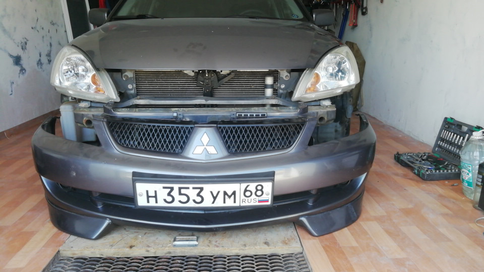 Устранение провисания переднего бампера — Mitsubishi Lancer IX, 1,6 л ...