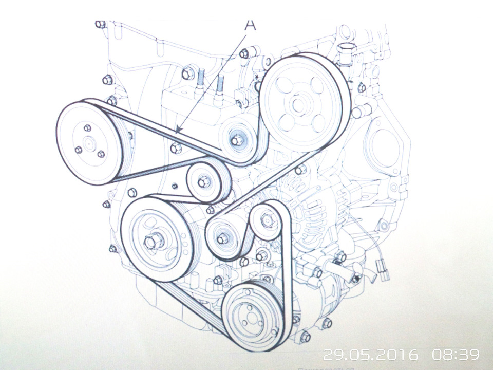 Схема обводного ремня киа рио 3