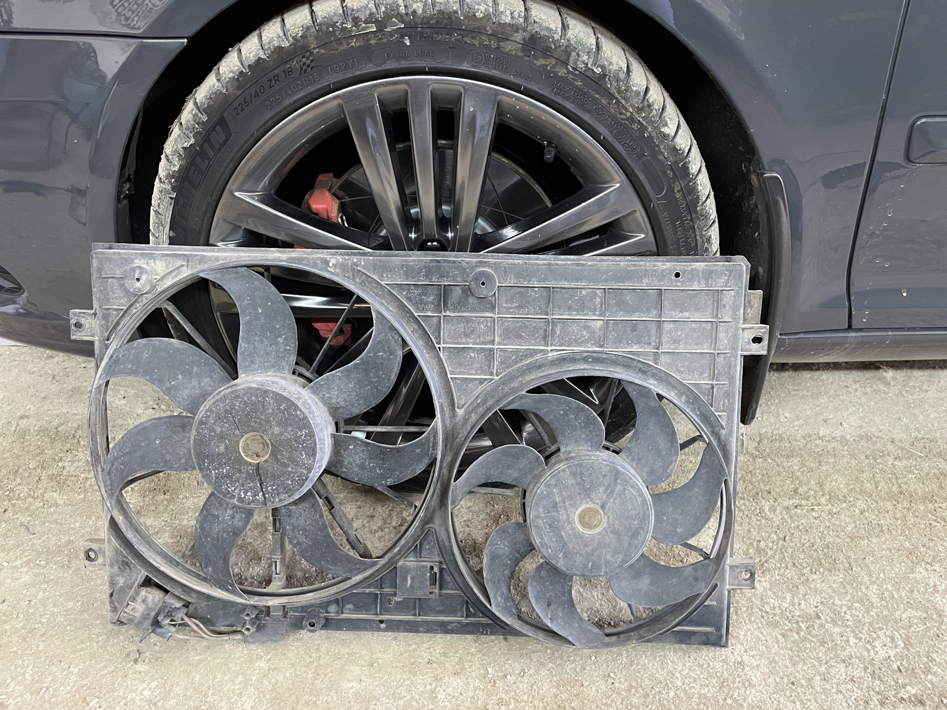 Lfac18k0. Замена вентилятора охлаждения с одного на 2 Skoda Octavia a5.