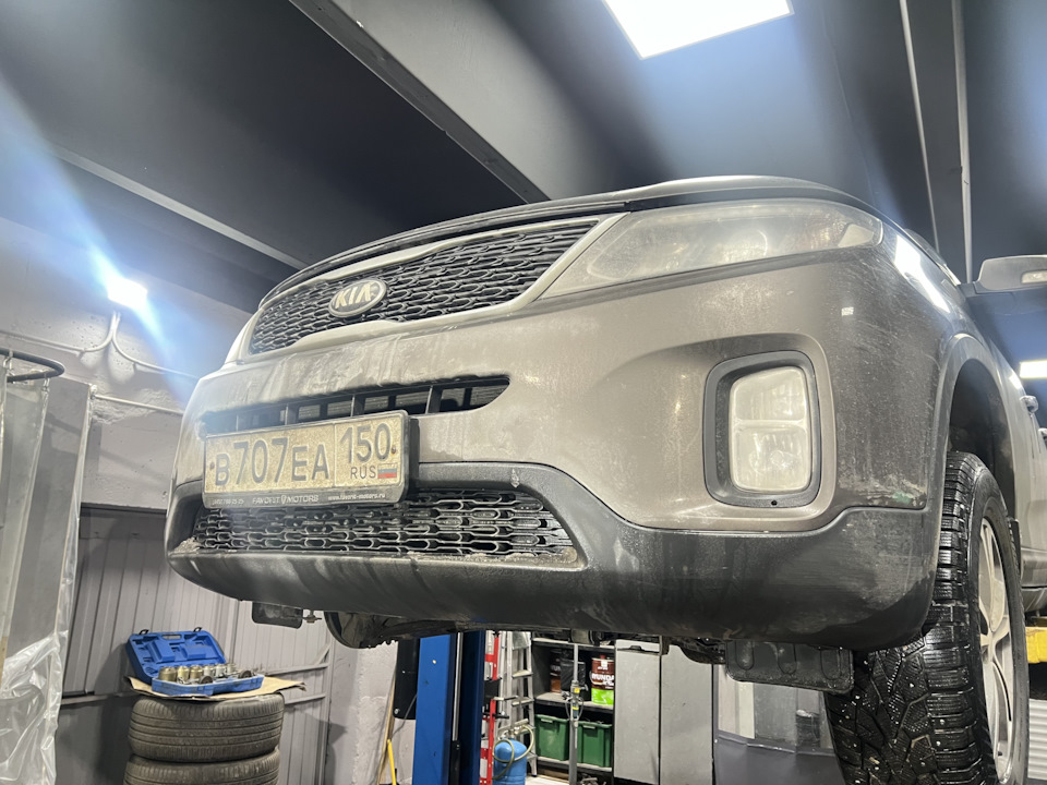 Замена приводного ремня и комплект роликов Киа Соренто 2 — МАРАВТО на ...