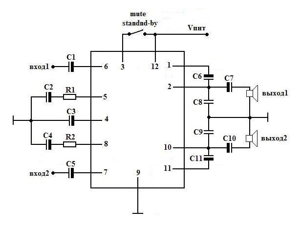 Ta8248k схема усилителя