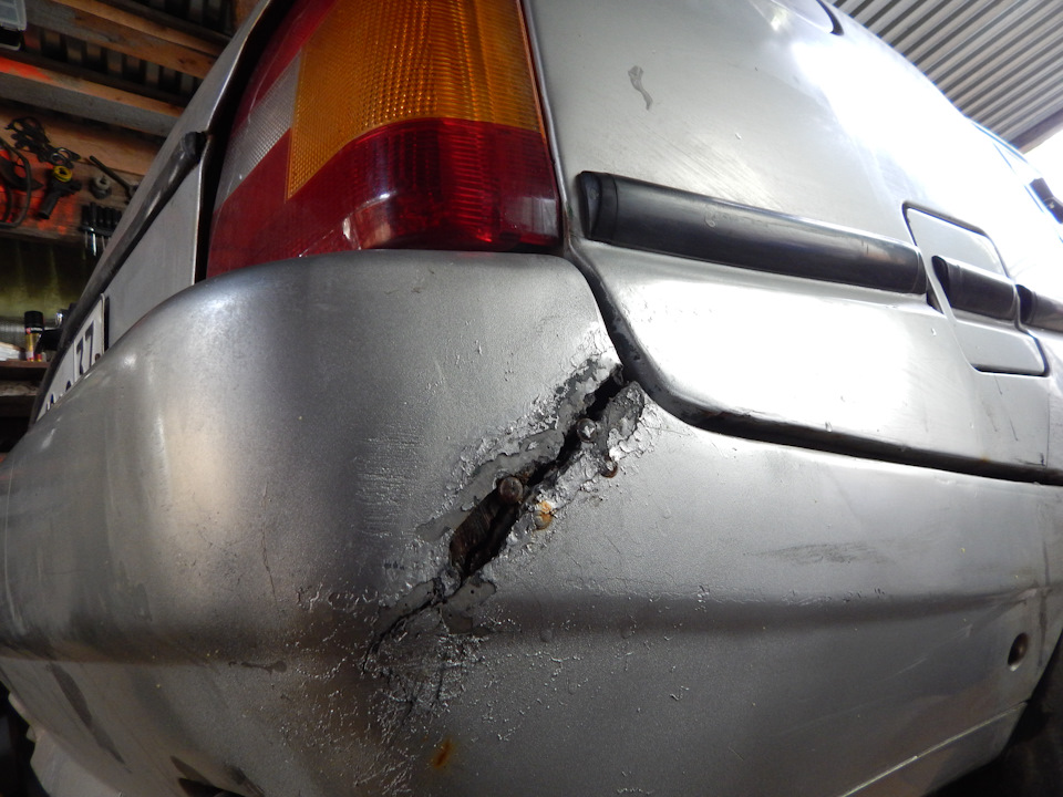 Устранение трещины на бампере — ЗАЗ 1103, 1,2 л, 2003 года | кузовной ...