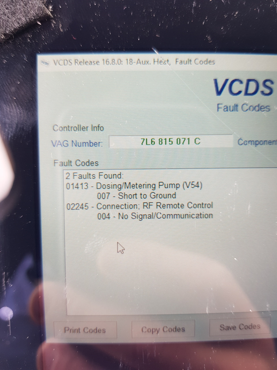 vag fault code 01502