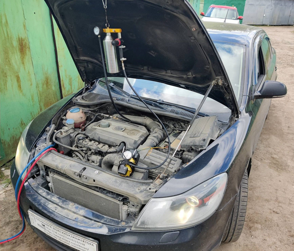 Skoda Octavia A5 1.8 промывка топливных форсунок без снятия — Промывка ...